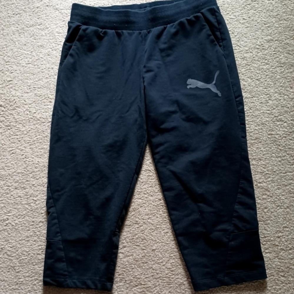Puma Black Knit Capris - Women's Size Medium
